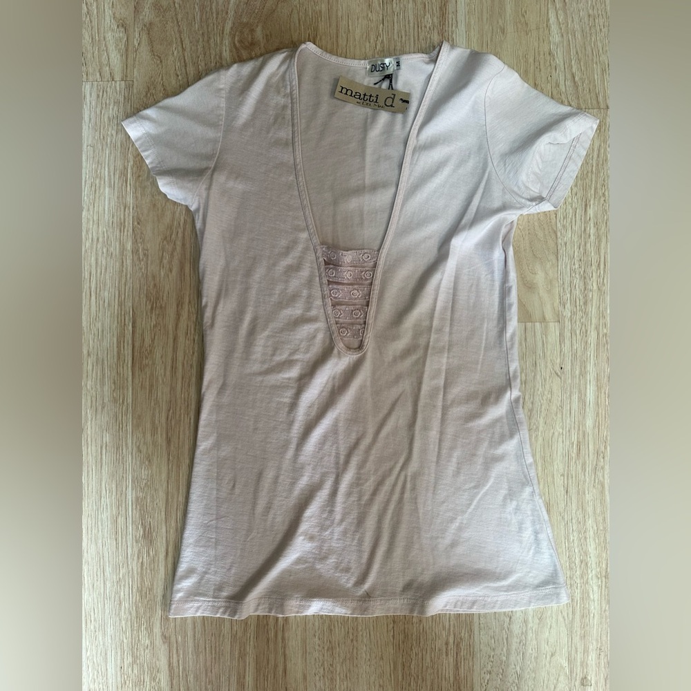 Nwt Dusty Pink Cotton T Shirt Size by Anthropologie